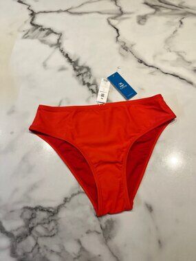 Cupshe Standard Bikini Bottoms XS Bold Red Hue NWT
